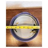 Handcrafted Ceramic Bowl Signed RHM, 7 Inch Diameter
