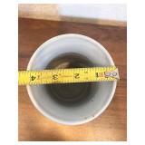 Handmade Ceramic Octagonal Vase with Purple and Green Brushwork, Signed