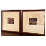 Pair of Framed J. Elizabeth Tasler Limited Edition Prints Red Mesa and Valley of the Gods