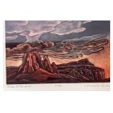 Pair of Framed J. Elizabeth Tasler Limited Edition Prints Red Mesa and Valley of the Gods