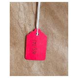 Framed Textile Art in Red and Orange with Abstract Design