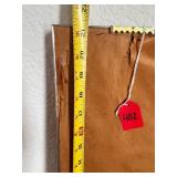 Framed Textile Art in Red and Orange with Abstract Design