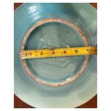 Majolica Jessica Italian Ceramic Serving Bowl, Blue, 12 Inch