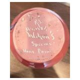 Hand-Painted Bob Wiscarson Parrot Vase Signed 12 Inch Tall