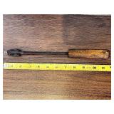 Antique Heavy Copper Soldering Iron with Replacement Wooden Handle