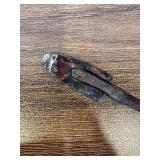 Antique Heavy Copper Soldering Iron with Replacement Wooden Handle