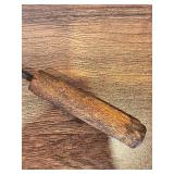 Antique Heavy Copper Soldering Iron with Replacement Wooden Handle