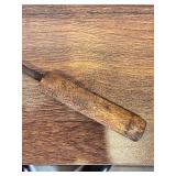 Antique Heavy Copper Soldering Iron with Replacement Wooden Handle