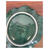 Collection of 3 Pottery Items - Frankoma Mug, Threshold Leaf Plate, Studio Pottery Mug