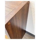 8-Cube Wood Storage Organizer with Fabric Bins, 31x47x12 Inches