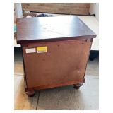 Wooden Nightstand with Drawer and Open Shelf, 24 Inch Wide