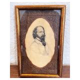 Framed Antique Portrait Print of Bearded Gentleman