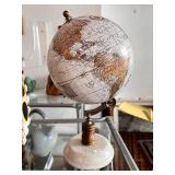 Small Vintage Desktop Globe with Marble Base