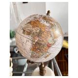 Small Vintage Desktop Globe with Marble Base