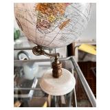 Small Vintage Desktop Globe with Marble Base