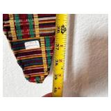 African Beaded Wall Hanging with Cowrie Shells and Animal Motifs, 39 Inches