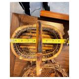 Pair of Rustic Wicker and Twig Baskets with Handles