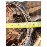 Pair of Rustic Wicker and Twig Baskets with Handles