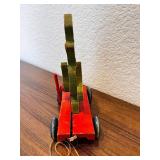 Vintage Fisher Price Donald Duck Wooden Pull Toy