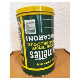 Vintage Creamettes Macaroni Advertising Tin Canister with Lid