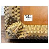 Antique Tramp Art Wooden Shadow Box Frame with Carved Accents