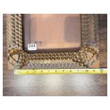 Antique Tramp Art Wooden Shadow Box Frame with Carved Accents