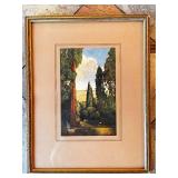 Pair of Framed Art Prints: Landscape and 