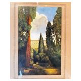 Pair of Framed Art Prints: Landscape and 