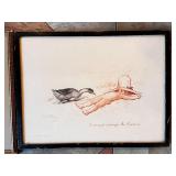 Pair of Framed Art Prints: Landscape and 