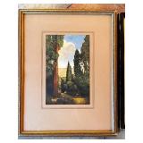 Pair of Framed Art Prints: Landscape and 