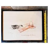 Pair of Framed Art Prints: Landscape and 