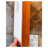 Framed Japanese Woodblock Print with Mat, 13x11 Inches