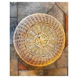 Decorative Handwoven Wicker Basket with Twig Accent