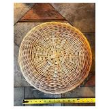 Decorative Handwoven Wicker Basket with Twig Accent