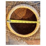 Decorative Handwoven Wicker Basket with Twig Accent