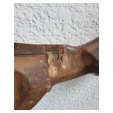 Carved Wooden Circular Display Stand with Compartments, 22 Inch Diameter