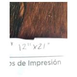 Metal Accent Table with Removable Ceramic Tiles, 12x21 Inches