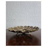 Decorative Jerusalem Brass Filigree Dish with Ornate Design