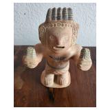 Set of 2 Pre-Columbian Style Clay Figurines and Vessel