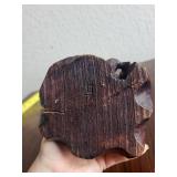 Vintage Hand-Carved Wooden Figurine of Farmer with Ducks