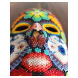Huichol Beaded Handcrafted Mask with Floral and Geometric Designs