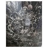 Framed Abstract Artwork, 41 x 29 Inches