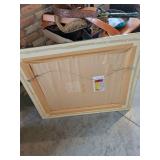 Framed Landscape Watercolor Painting with Ducks 30x27 Inch