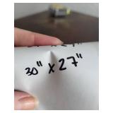 Framed Landscape Watercolor Painting with Ducks 30x27 Inch