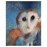 Framed Owl Artwork Print 13x17 Inches