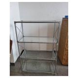 Metal and Glass Display Shelf Unit 32x16x48 Inches