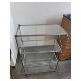 Metal and Glass Display Shelf Unit 32x16x48 Inches