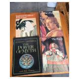 Collection of 4 Art and Mythology Books including The Ufizzi, The Prado, Traditional Woodblock Prints of Japan, The Power of Myth