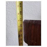 Hand-Carved Tall Wooden Sculpture of Bearded Man with Headdress