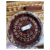 Antique Brown Stoneware Jug and Reynolds Pottery Wax Sealer